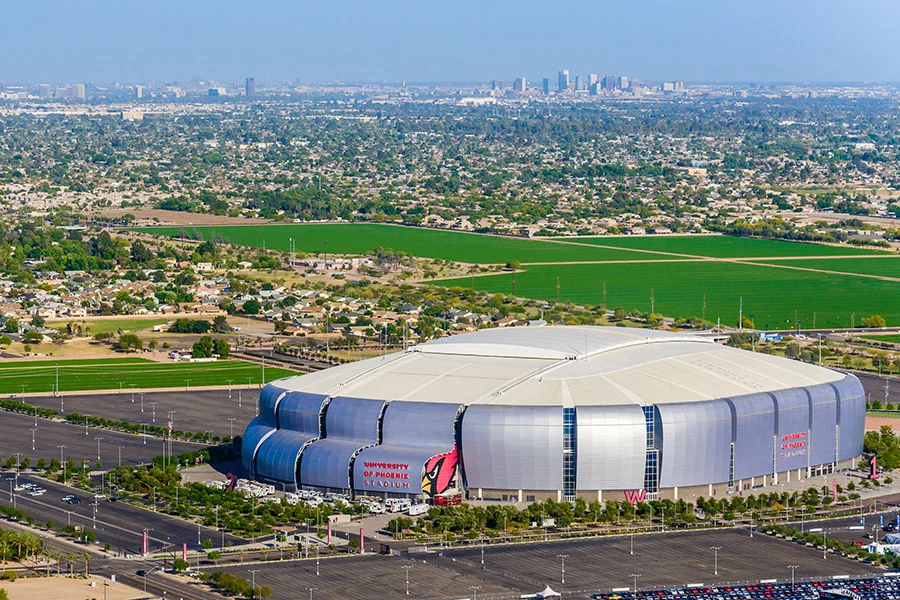 photo of a football field in glendale arizona